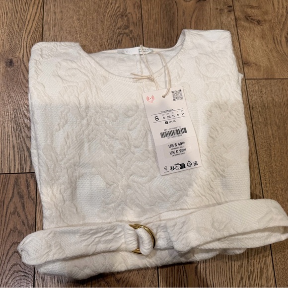 Zara Dresses & Skirts - Zara Jacquard belted Dress - Size S